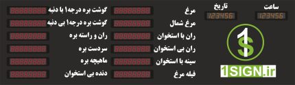 تابلو منو قیمت